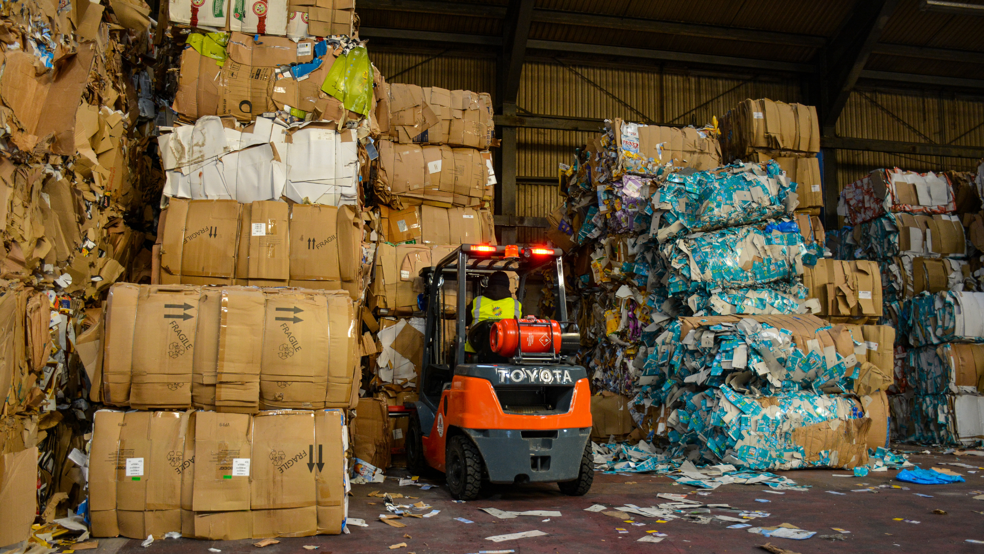 Toyota Forklift Image of Toyota Forklift in use