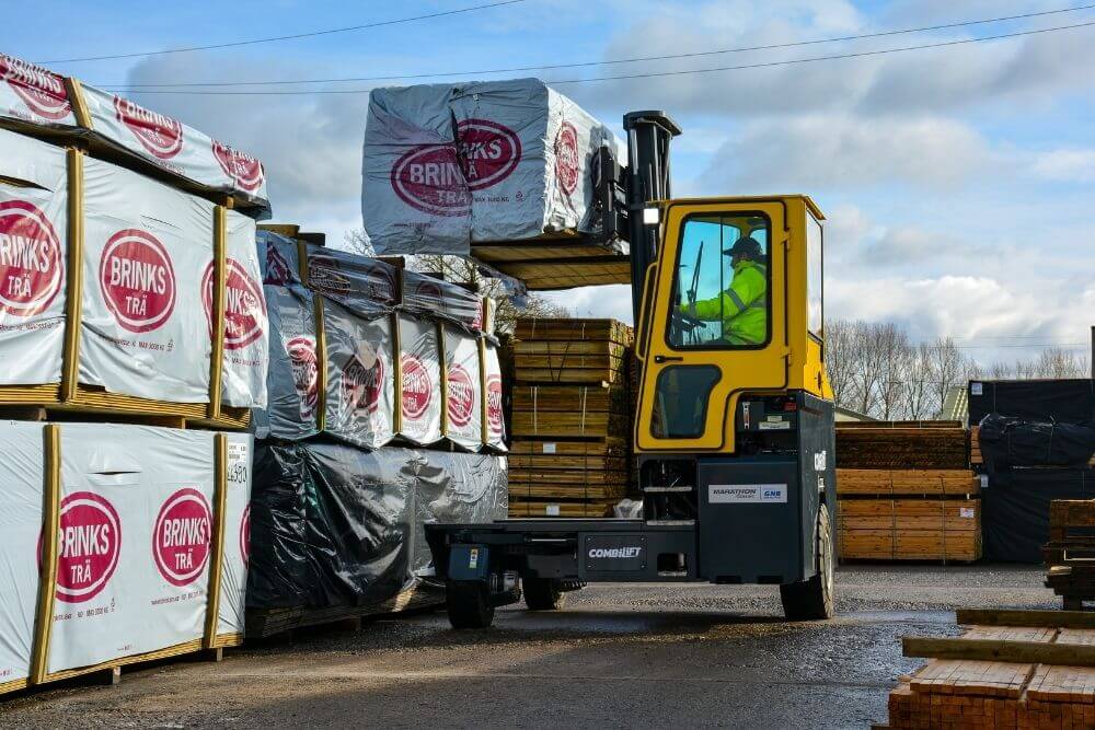 Rowlinson Group Combilift Sideloader Image Combilift 4-way Sideloader at the Rowlinson Group