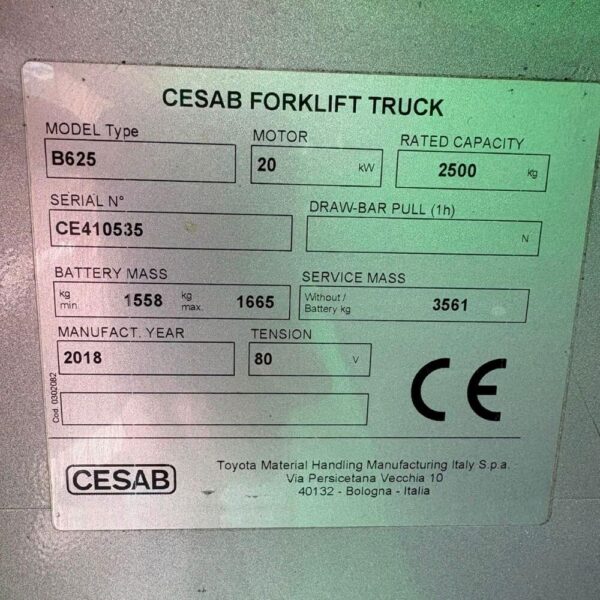Cesab B625 4-wheel Electric - Image 4